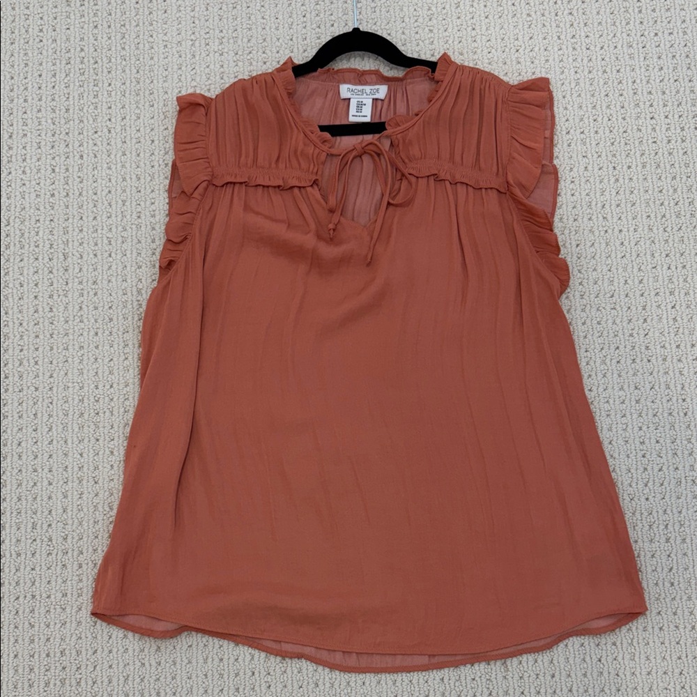 Rachel Zoe Terracotta Sleeveless Blouse